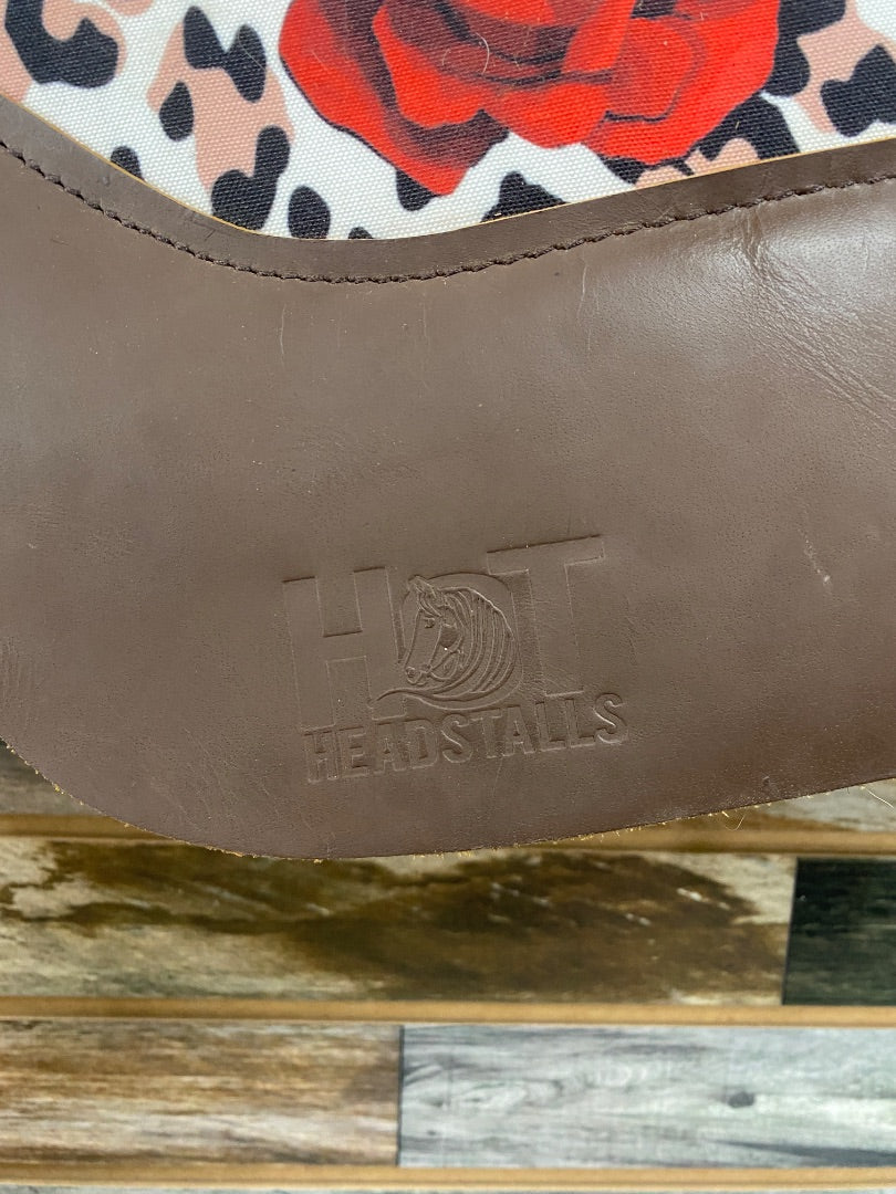 USED Hot Headstalls Western Saddle Pad – Roses & Leopard Print