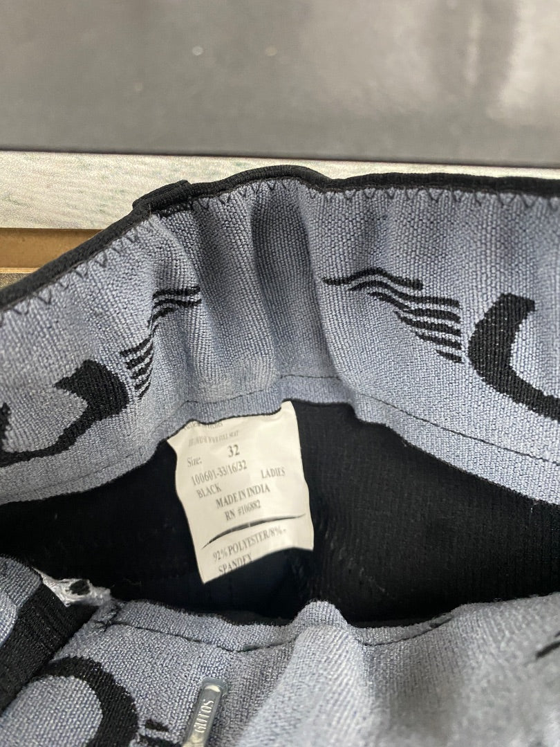 USED Tuffrider Ladies English Fullseat Breech 32 Black