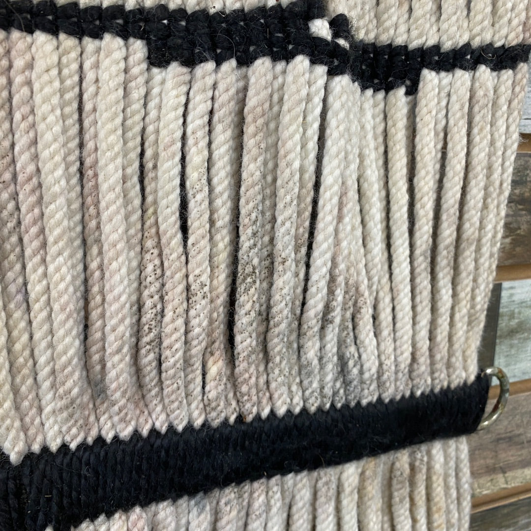 USED American Heritage Equine Wool Cinch White