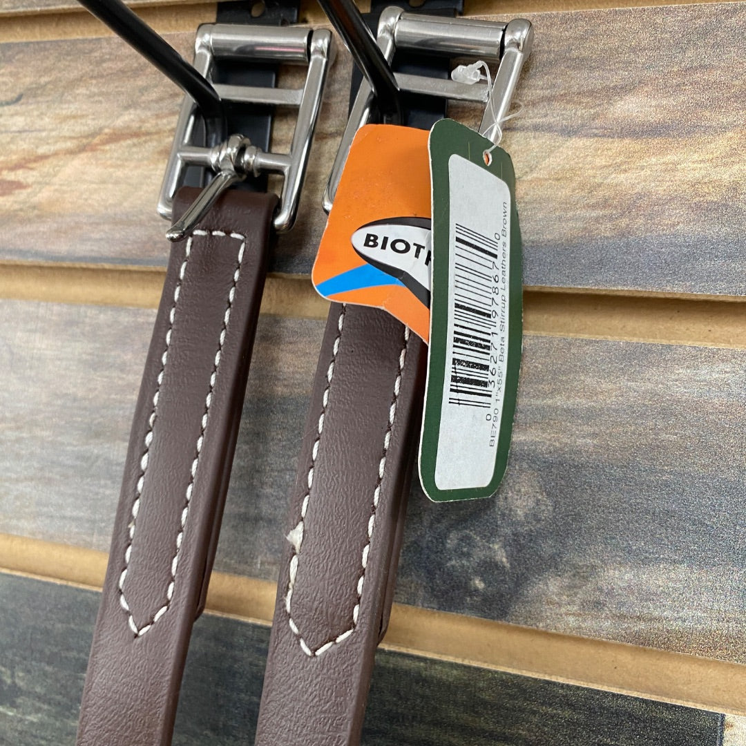USED Berlin Custom Leather Stirrup Leathers 55" Brown