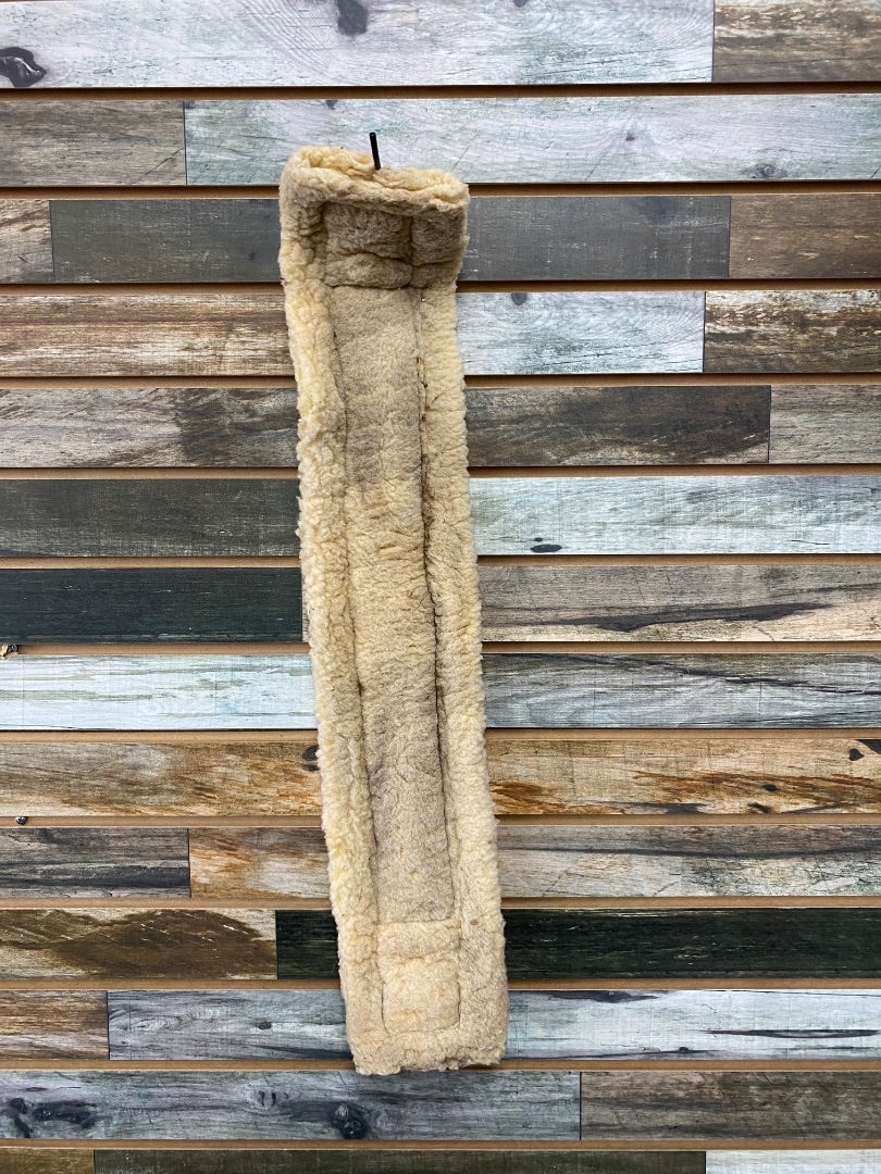 USED Golden Horseshoe Equestrian Western Cinch Nylon Fleece 28” Brown