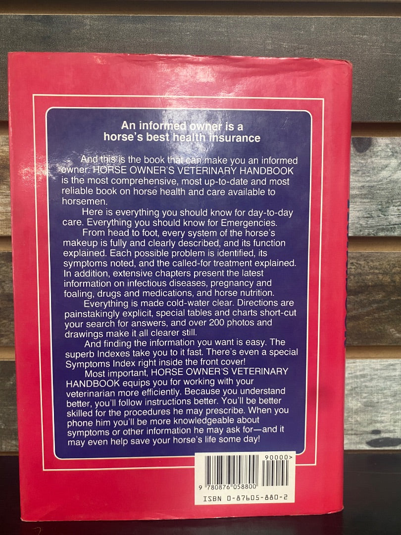 USED James M Giffin Horse Owner’s Veterinary Handbook Red