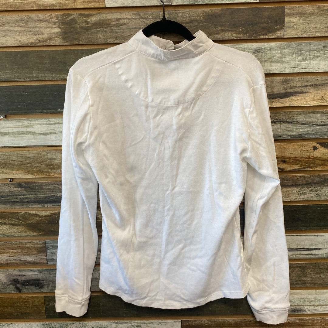 USED Aubrion Ladies English long sleeve top Small White