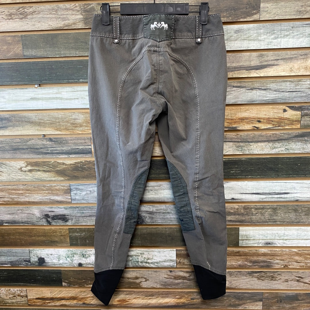 USED RJ Classics Ladies English Breeches 28 Gray