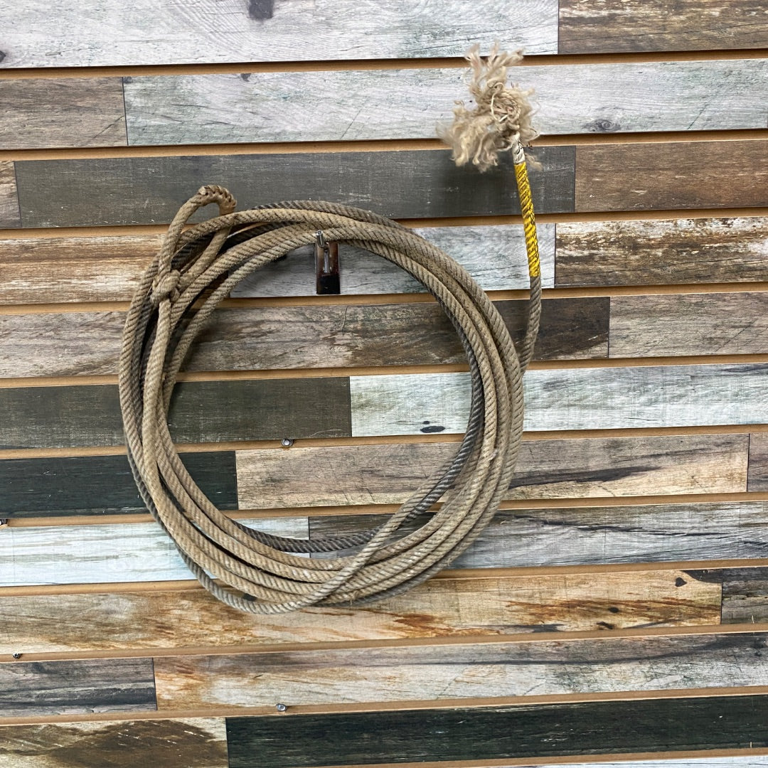 USED No Brand western team rope tan