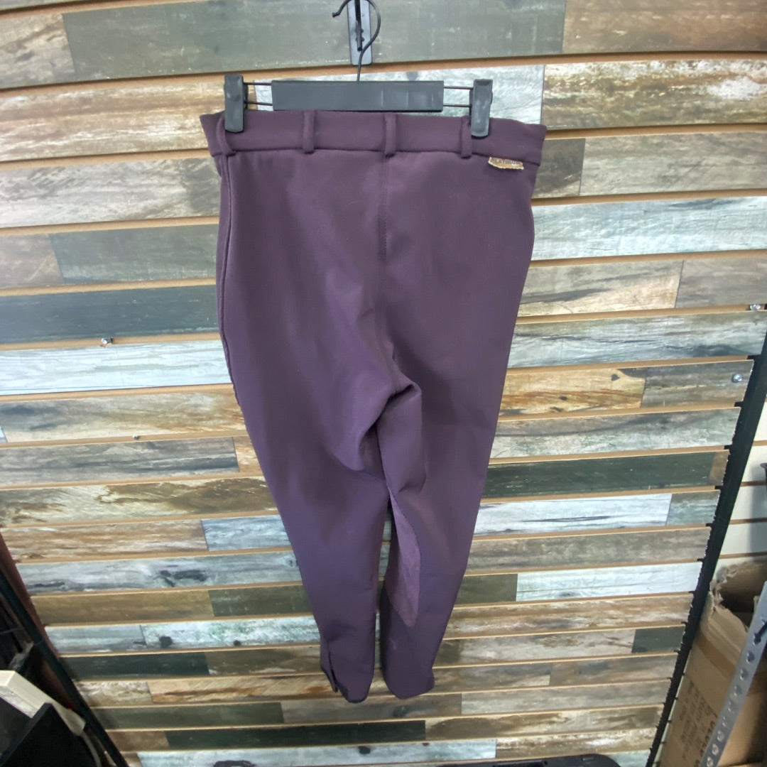 USED Platinum Ladies English Breeches 30 maroon