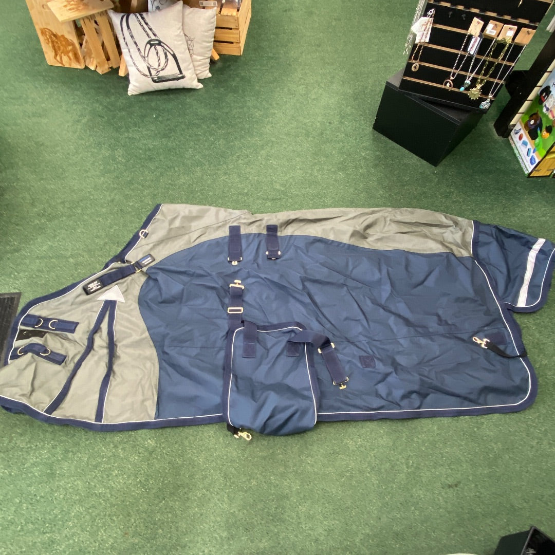 USED Schneiders NWT Blankets 78” Navy