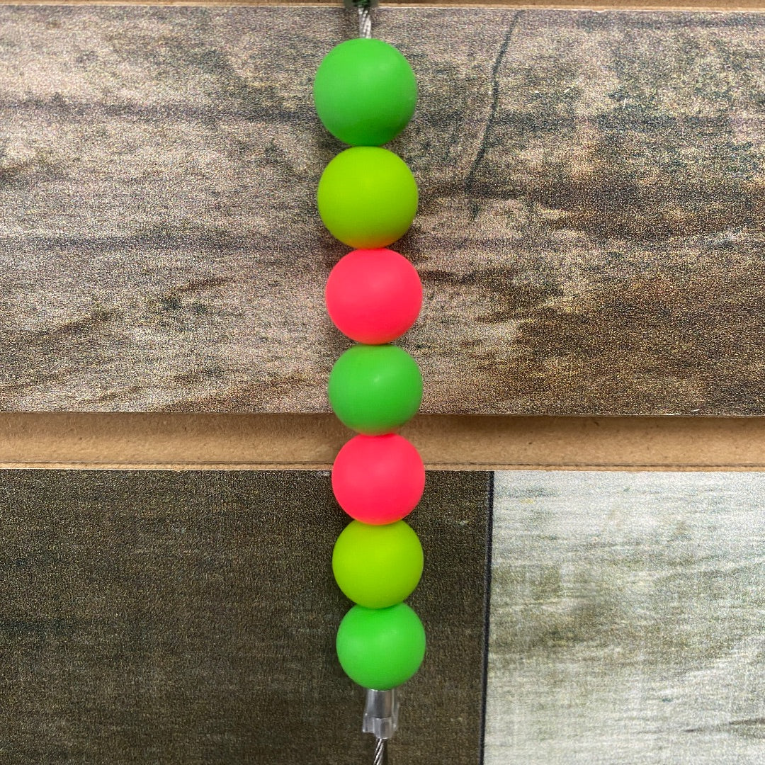 USED Beaded Curb Chain Green/ Pink