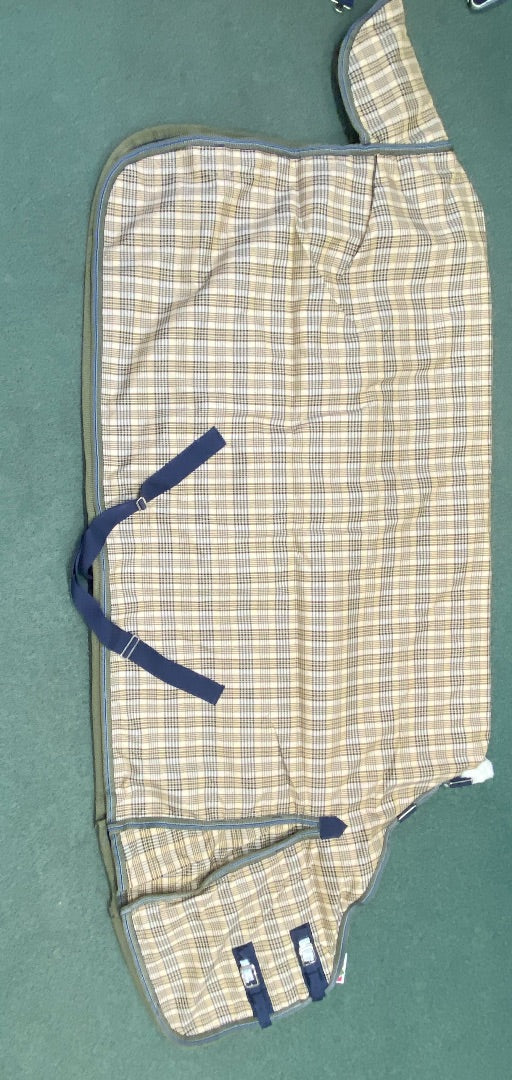 USED NWT 5/A Baker 220g Turnout Blanket 78" Plaid
