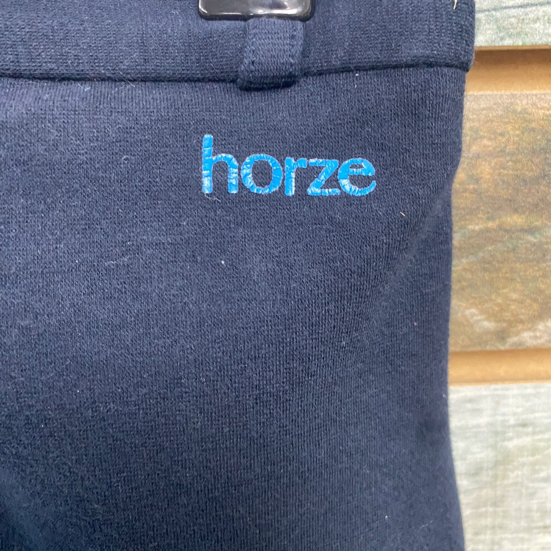 USED Horze Full Seat Breeches Jr Medium Navy/ Light Blue