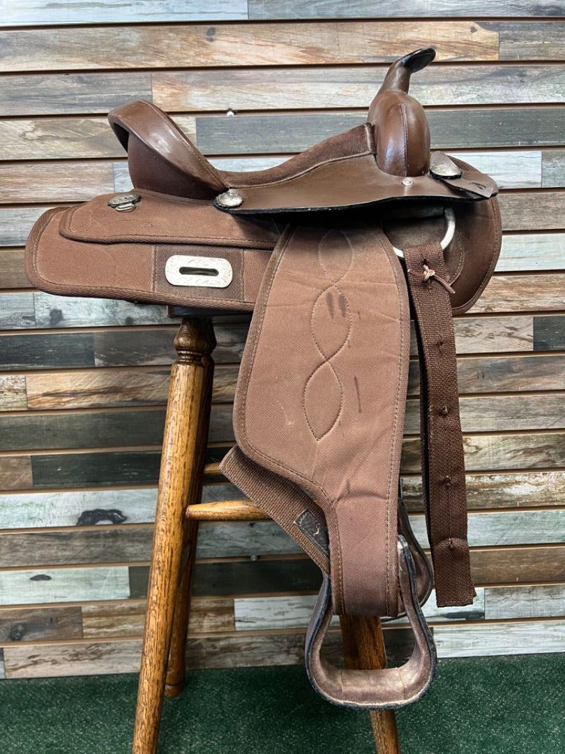 USED King Youth Western Saddle 13” Brown