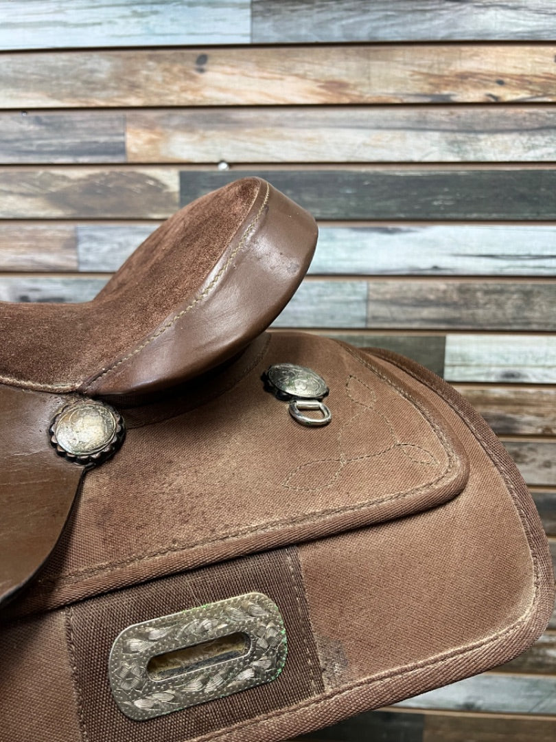 USED King Youth Western Saddle 13” Brown