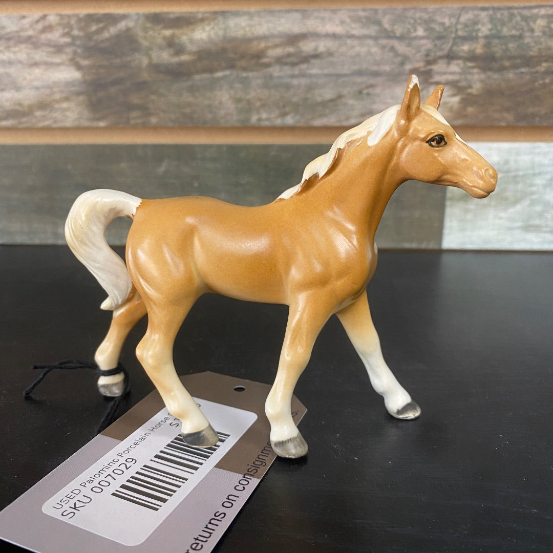 USED Palomino Porcelain Horse Collectible