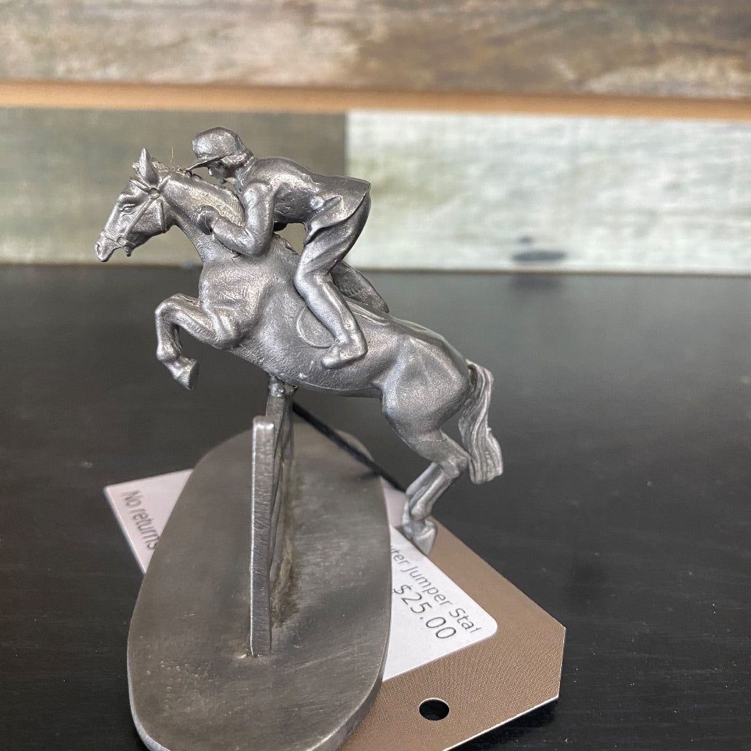 USED American Pewter Jumper Statue