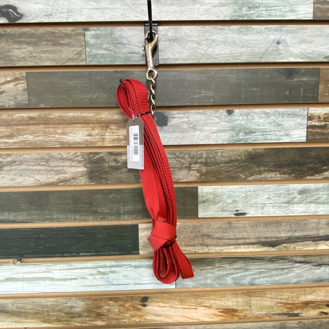 USED Red Lunge Line with Stud Chain