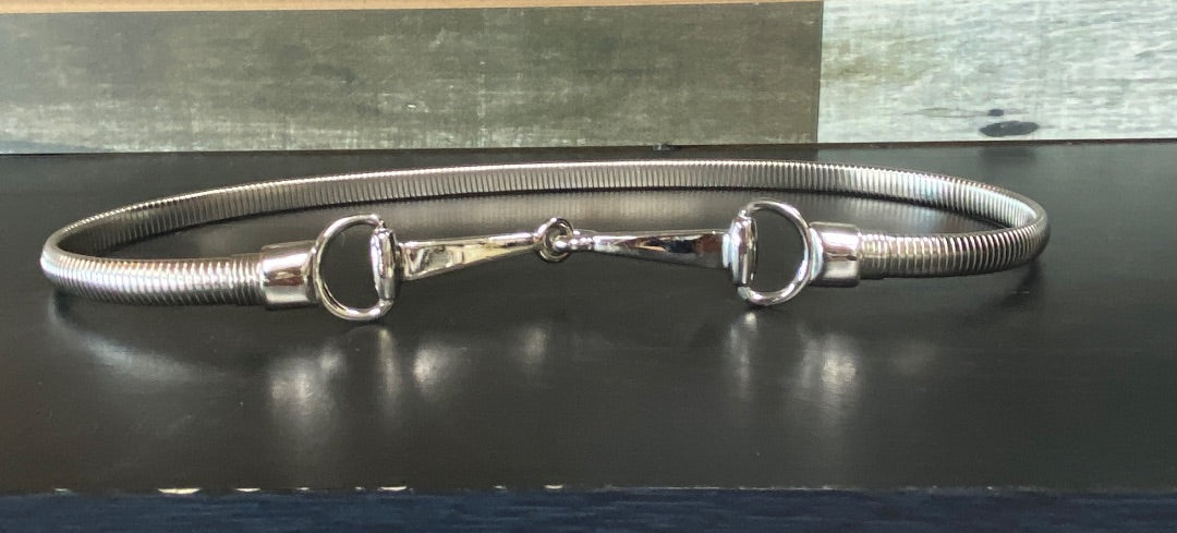 USED Ladies Snaffle Belt O/S Silver