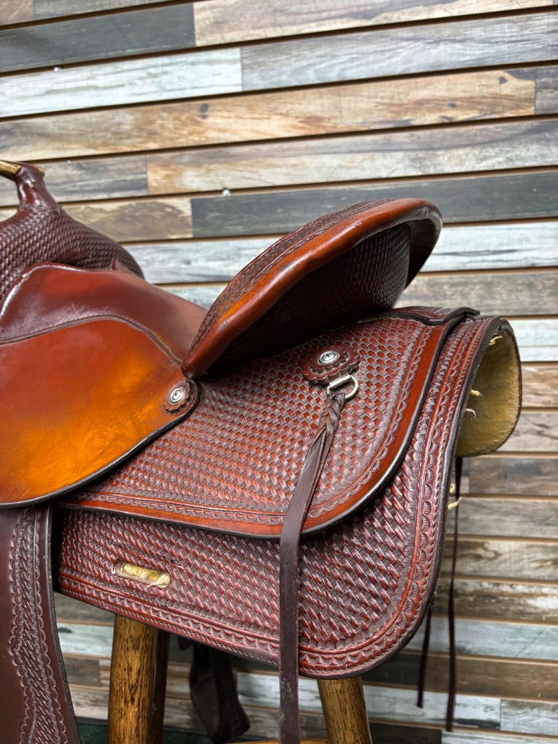 USED Circle Y All Around Western Saddle 16" Dark Oil