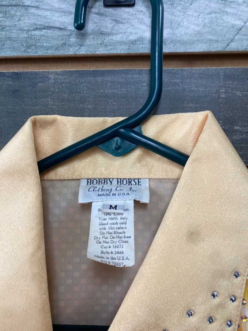 USED Hobby Horse Sequin Show Shirt Orange w/ Sequins