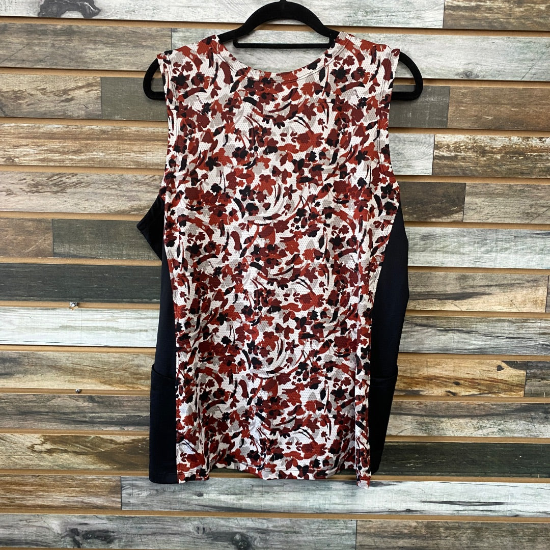 USED Kerrits Ladies English Tank Top XL Brown Floral