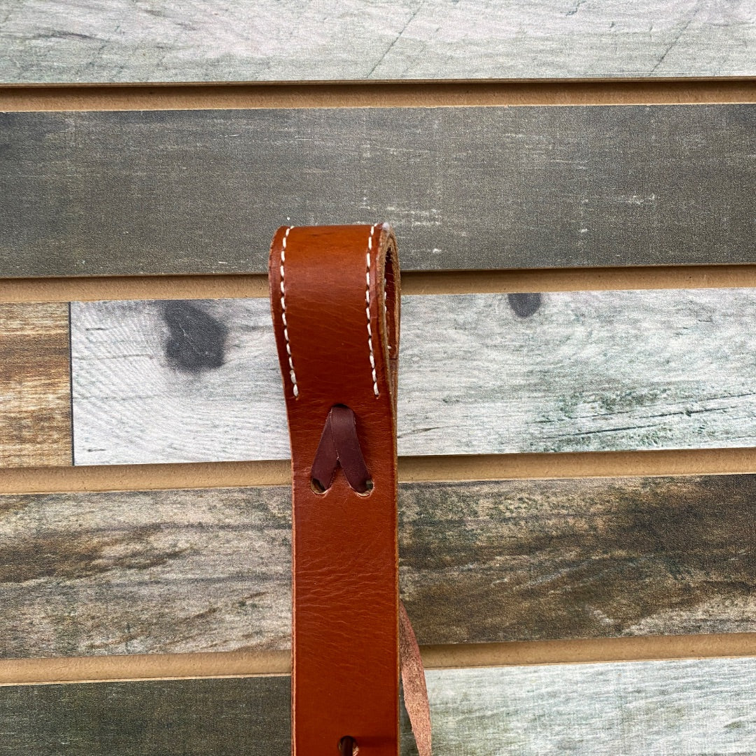 USED (New) Cuttin Up Tack Off Billet Bridle Leather Reinforced 19" Medium Oil