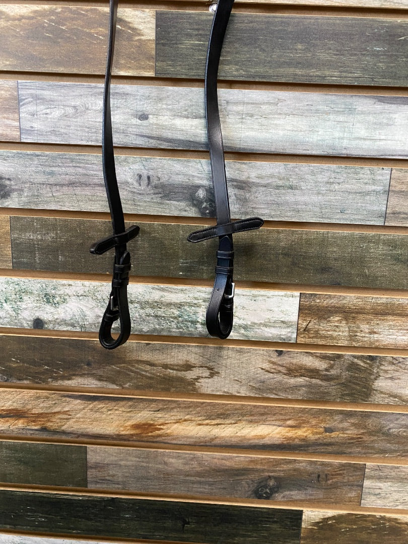 USED Camelot Anti-Slip Rubberized Reins With Stops Black