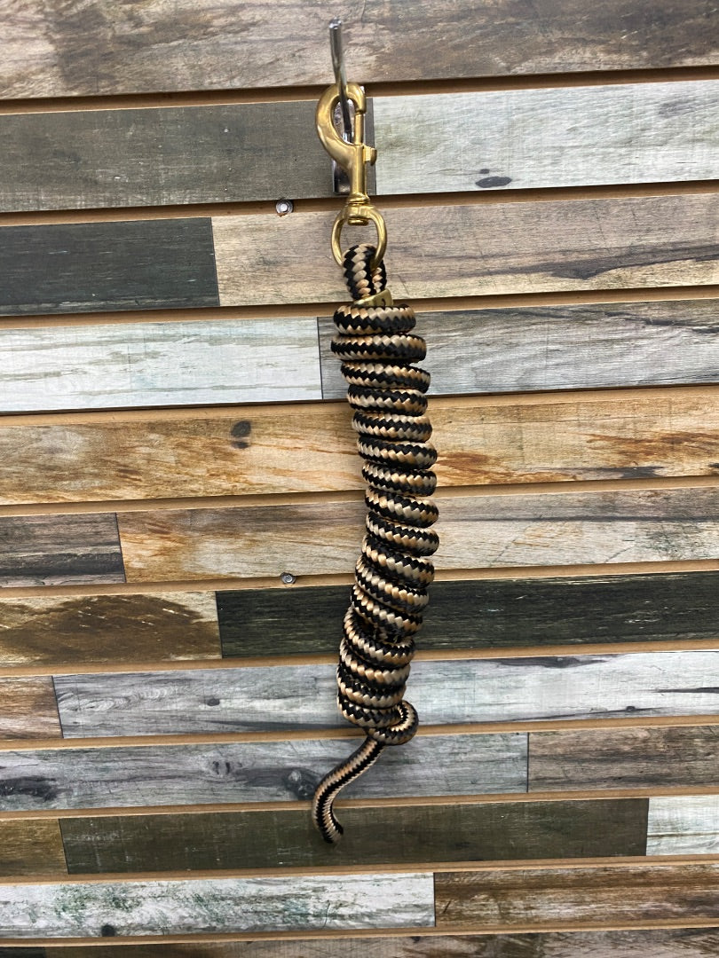 USED Lead Rope with Poppers Tan/Black