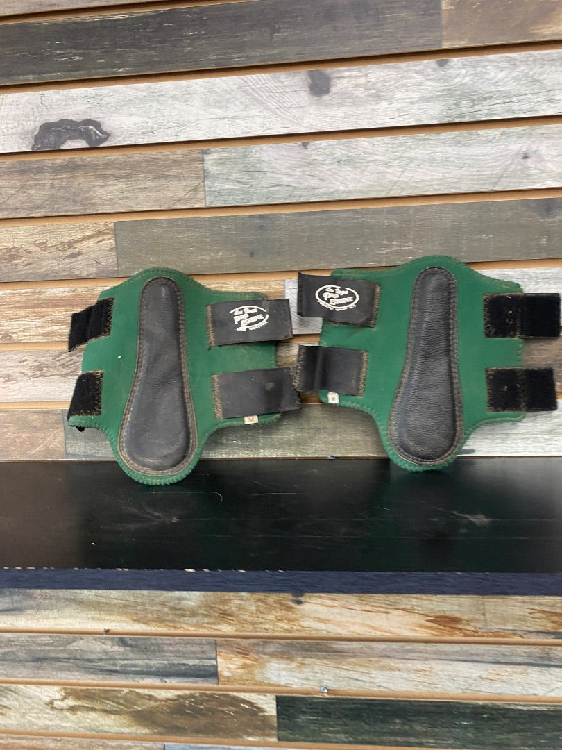USED Pro Equine Brushing Boots Medium Green
