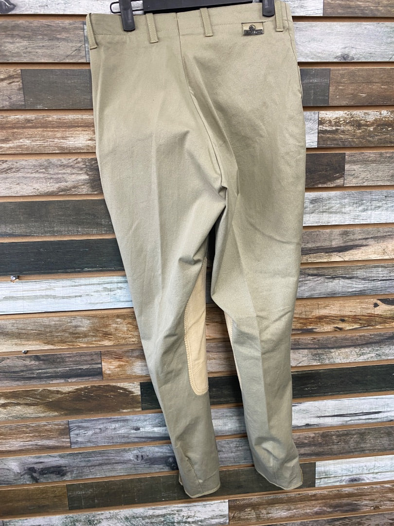 USED Grand Prix Knee Patch Breeches 28L Tan