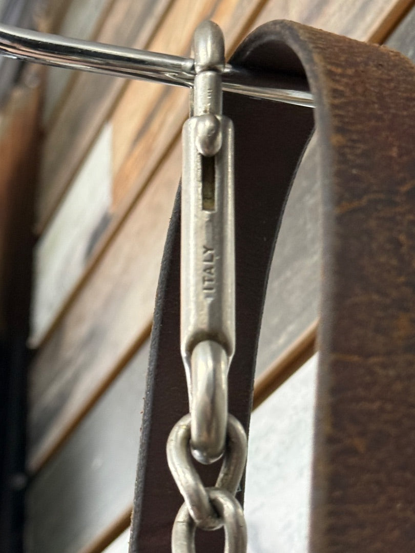 USED Leather Lead with Chain