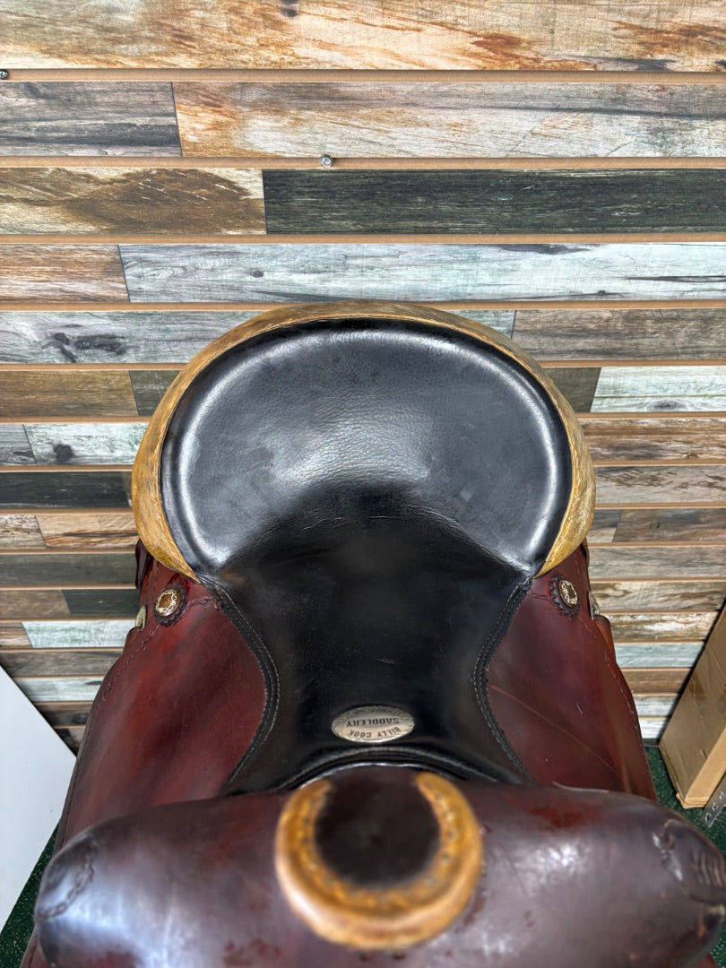 USED Billy Cook Western All Around Saddle 16.5" Medium Oil