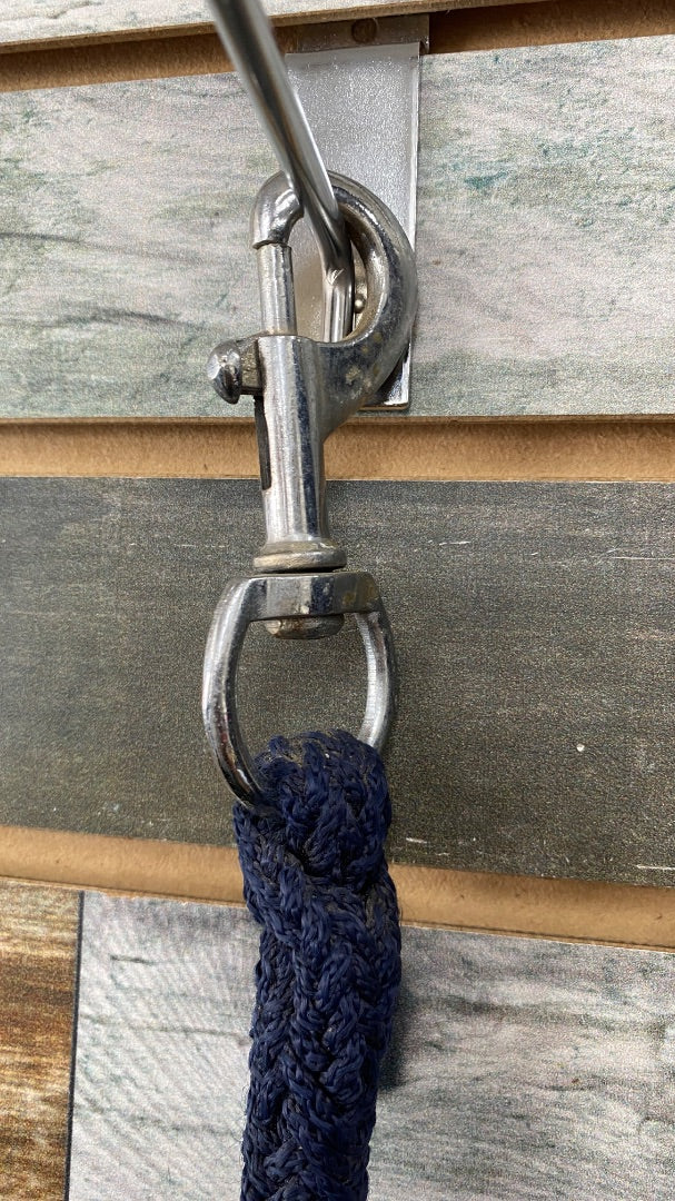 USED Golden Horseshoe Equestrian Navy Lead Rope 84" Navy