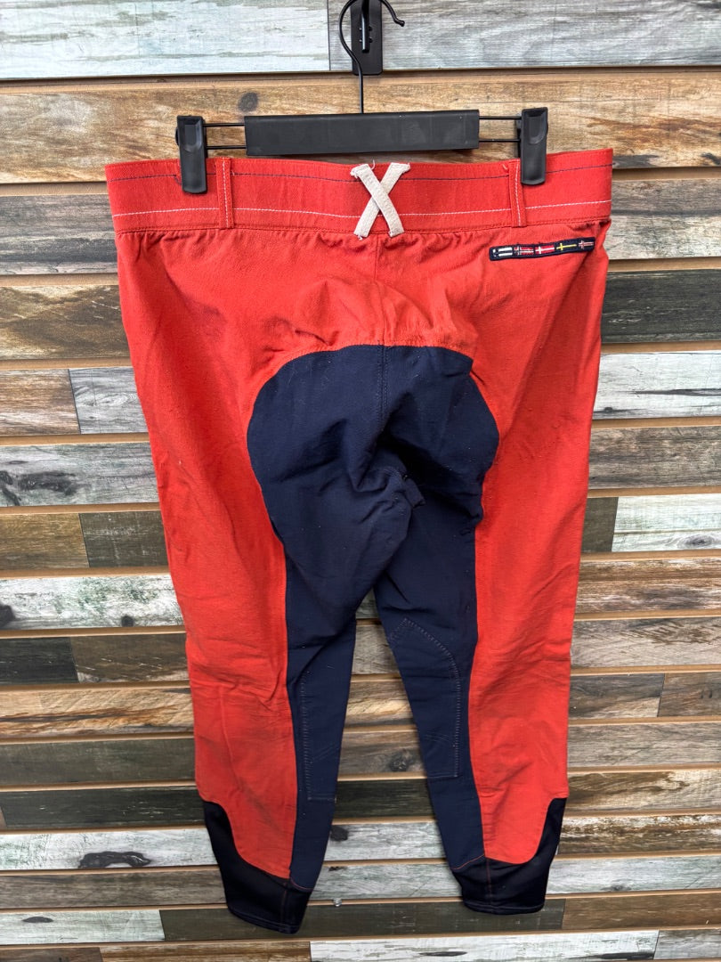 USED Horze Ladies English Breeches 30 Orange