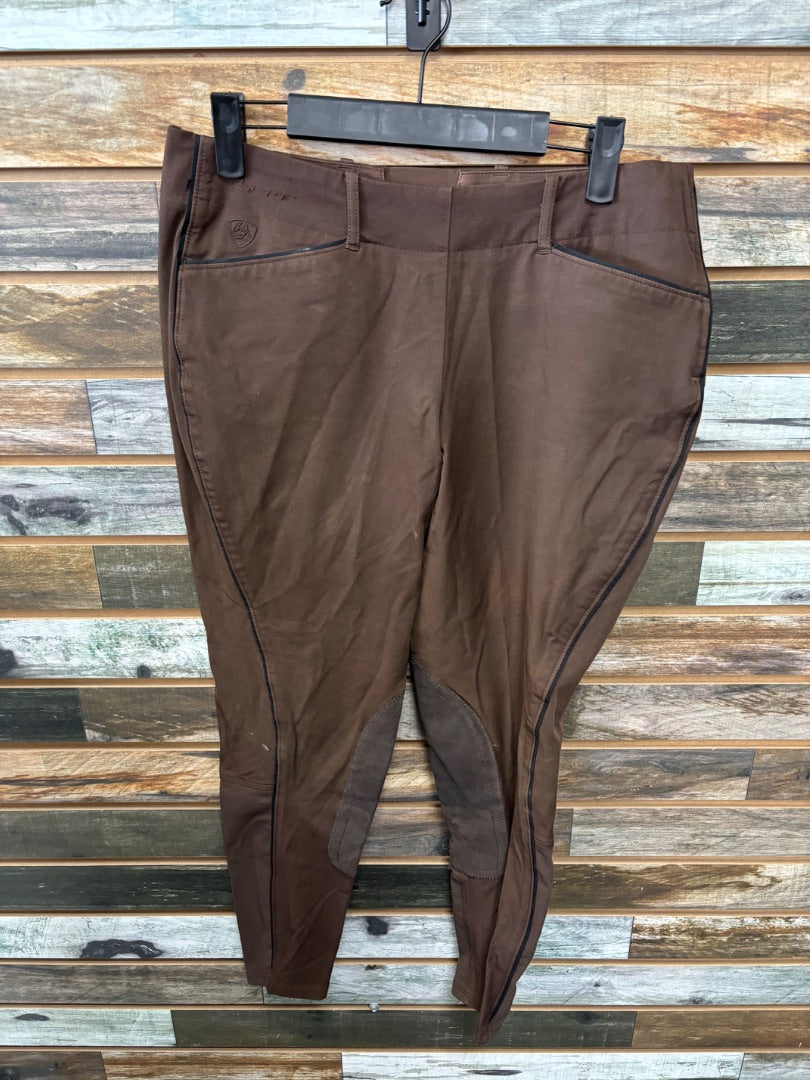 USED Ariat Ladies English Breeches 28 Brown