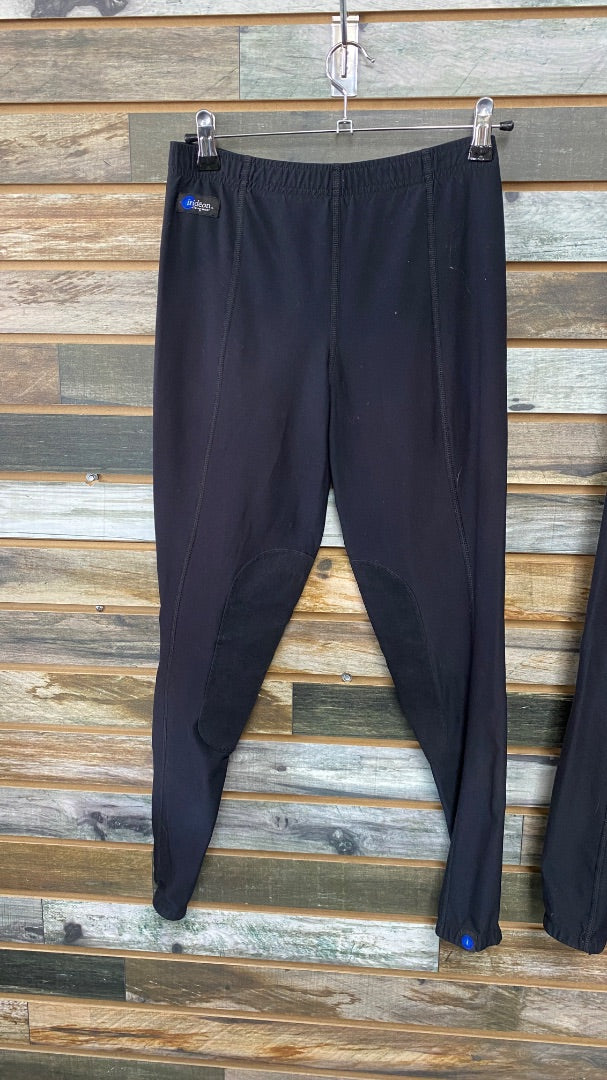 USED Irideon Ladies English Riding Tights Knee Patch Medium Black