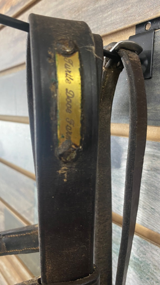 USED Golden Horseshoe Equestrian English Bridle With Reins XL Dark Oil
