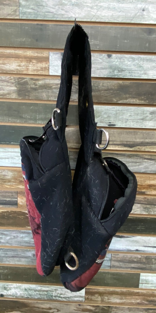 USED Saddle Bag Black/Red/Blue Black/Red/Blue
