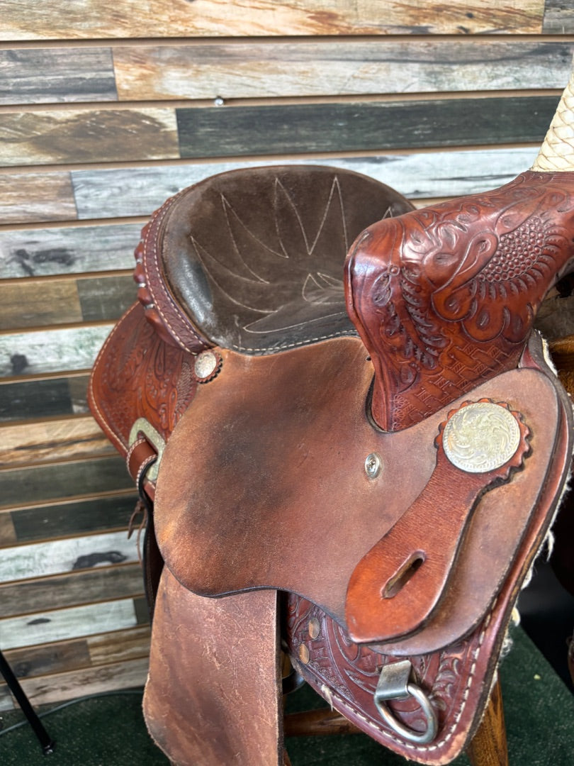 USED Ranten Roughout Barrel Saddle 13" Medium OIl