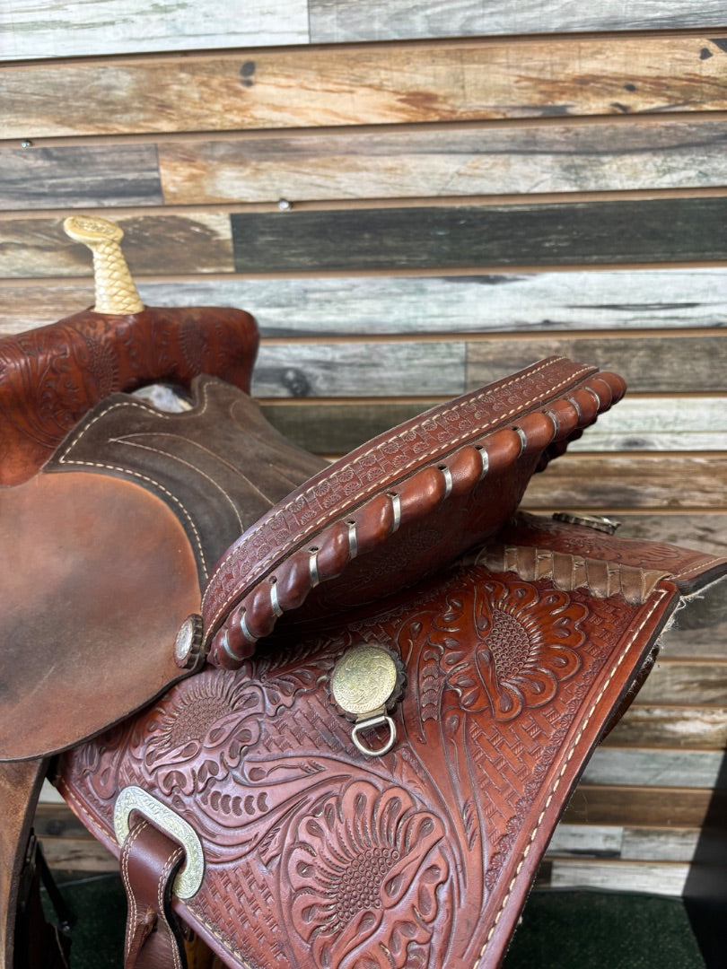 USED Ranten Roughout Barrel Saddle 13" Medium OIl