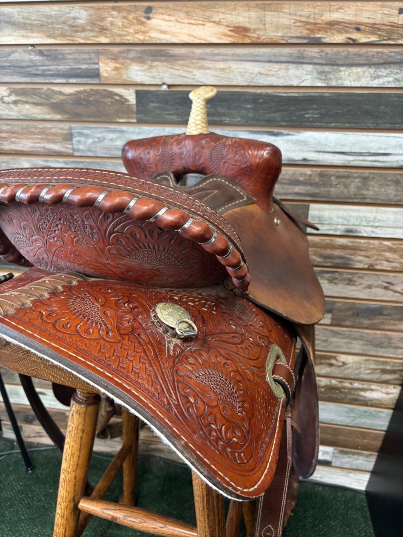 USED Ranten Roughout Barrel Saddle 13" Medium OIl