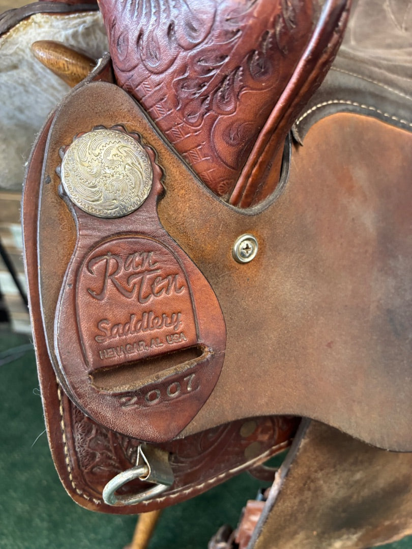 USED Ranten Roughout Barrel Saddle 13" Medium OIl