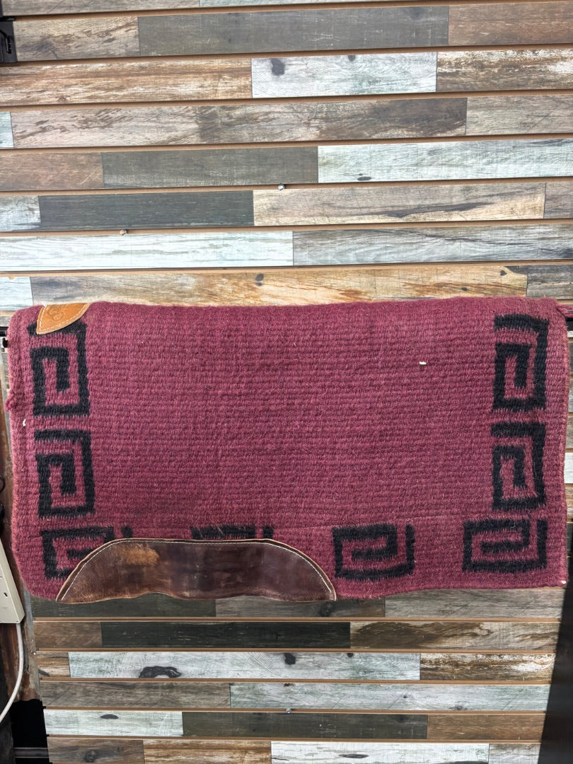 USED Western Saddle Pad Burgundy