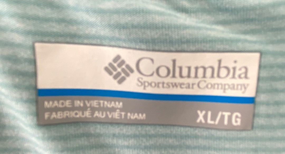 USED Columbia Ladies English Long Sleeve Top XL Teal