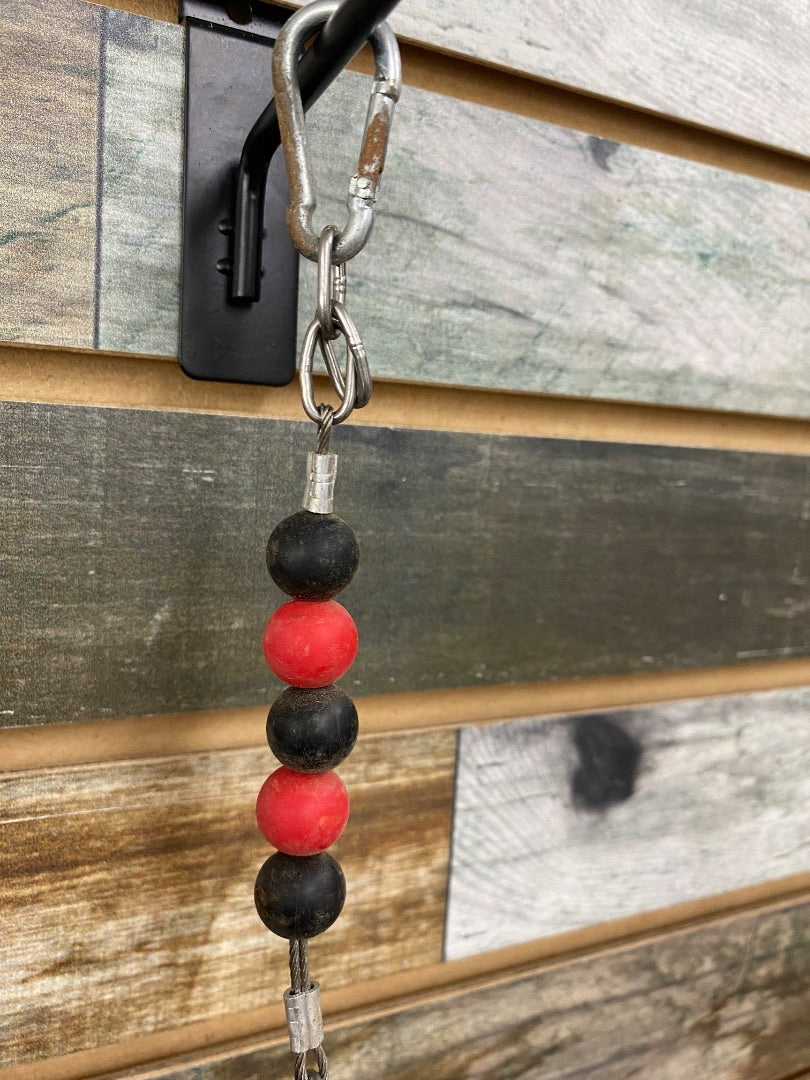 USED Beaded Curb Chain Black/Red