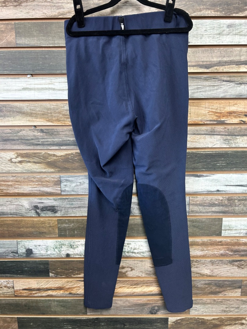 USED Kerrits Ribbed Breeches Youth Medium Navy