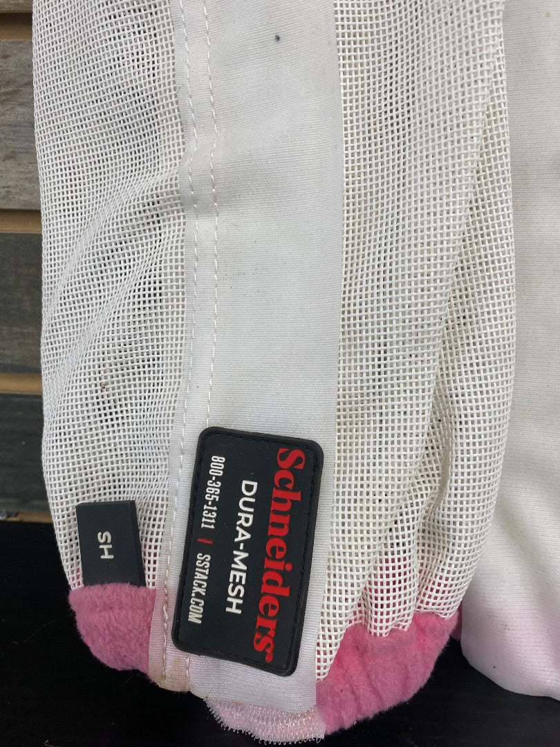 USED Schnieders Fly Boots set of 4 Small Horse White/Pink