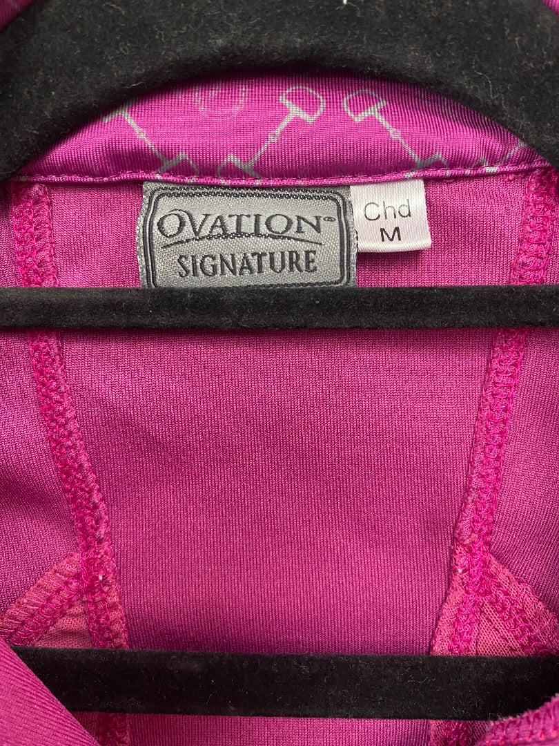 USED Ovation Youth English RidiingTop Youth Medium Pink