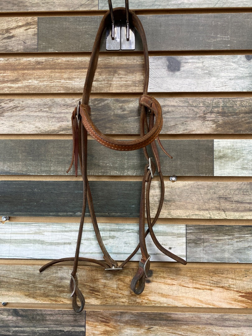 USED Weaver Western Browband Headstall Horse Medium Oil