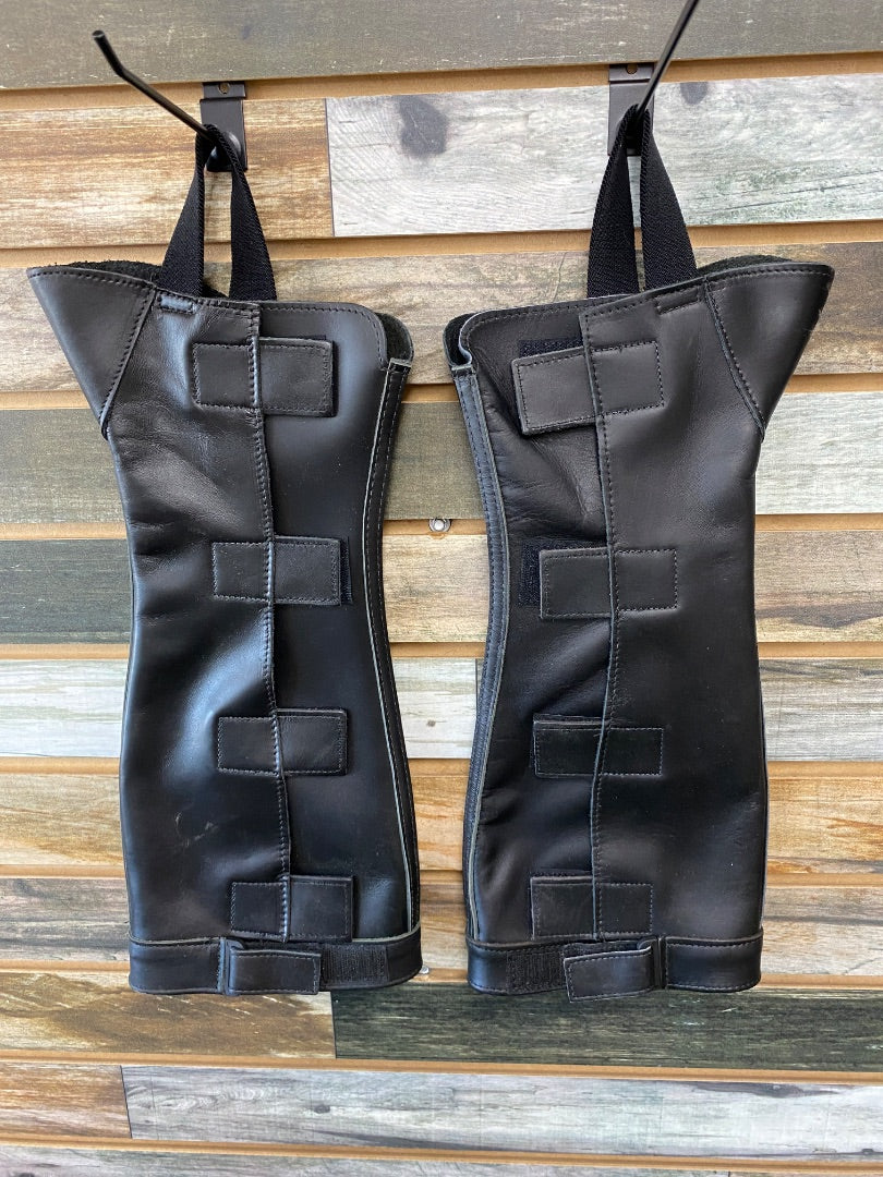 USED Velcro Half Chaps Medium | Upper Thigh 23" Black