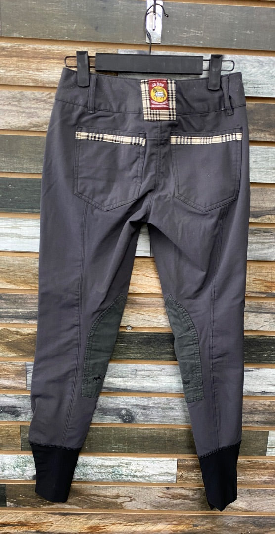 USED 5/A Baker Ladies Knee Patch Breeches 24 Grey