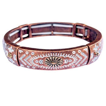 Wyo Horse Jewelry - Concho Stretch Bracelet - Copper - Package (3)